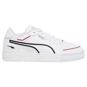 Puma Pro Embroidery Platform Lace Up Mens White Sneakers Casual Shoes